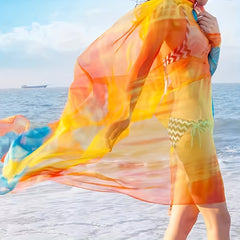 Boho Sunscreen Shawl Lightweight Scarf Long Travel Beach Towel