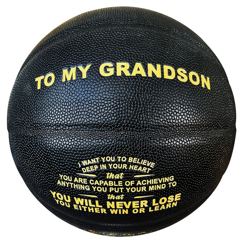 Engraved Outdoor Basketball - Perfect Gift for Grandson!