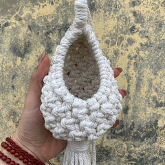 3pcs Macrame Hanging Planters Bohemian Decor with Air Plants & Tillandsia