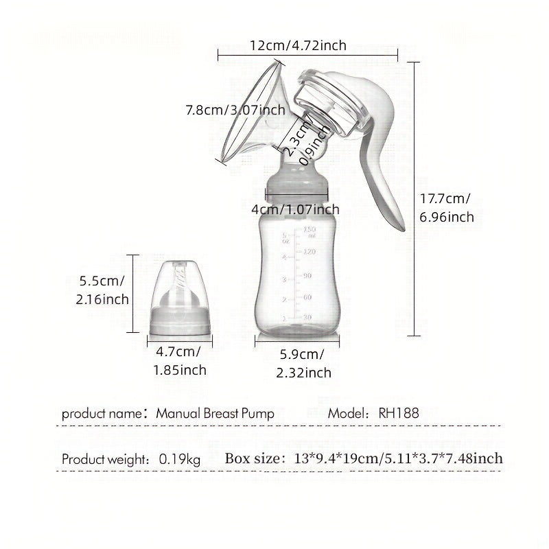 Manual Massage Breast Pump for Clean Milk Bottle