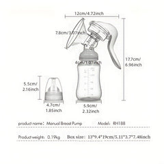 Manual Massage Breast Pump for Clean Milk Bottle