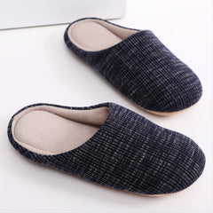Men's Cozy Striped Slides Soft Plush Slippers
