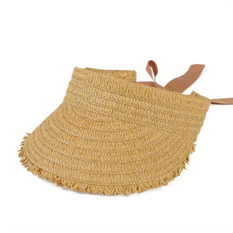 UV Protection Wide Brim Straw Sun Hat for Women