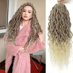 River Locs Crochet Hair Ombre Brown Messy Dreadlocks River 60 90g pack