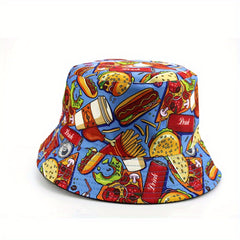 Bucket Hat Burger Fries Cola Sun Hat