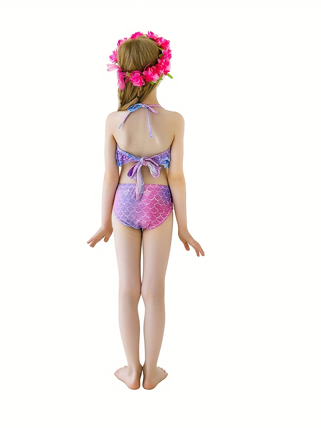 Toddler Girls Fish Scale Bikini Swimsuit Set
