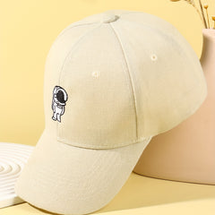 Astronaut Baseball Cap Beige Dad Hat Lightweight Adjustable Sun Hats