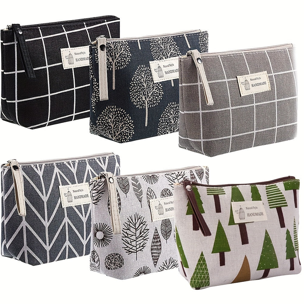 Canvas Cosmetic Bag Travel Makeup Bag Roomy Toiletries Case