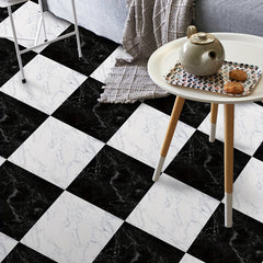 Set Of 4 Marble Floor Tile Sticker Self-adhesive Waterproof Wall Sticker Vinyl