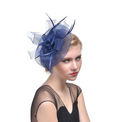 Bride's Feather Hair Ornament Wedding Flower Cocktail Hair Clip