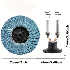 27pcs 5.08 cm Flap Disc & Holder Set, 24pcs Zirconia Grinding Discs