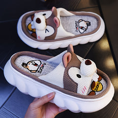 Men's Cartoon Dog Memory Foam Comfort Slipper
