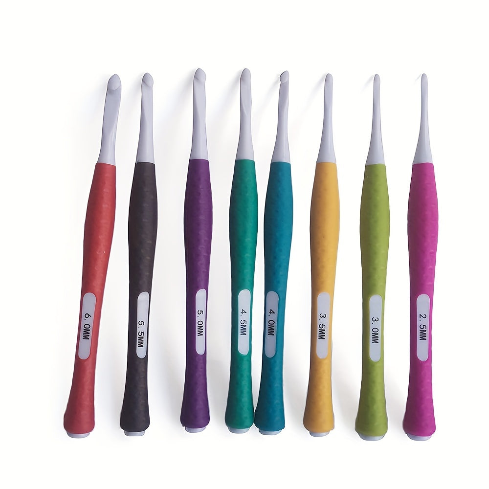 8pcs Sweater Needle TPR Silicone Plastic Crochet Set