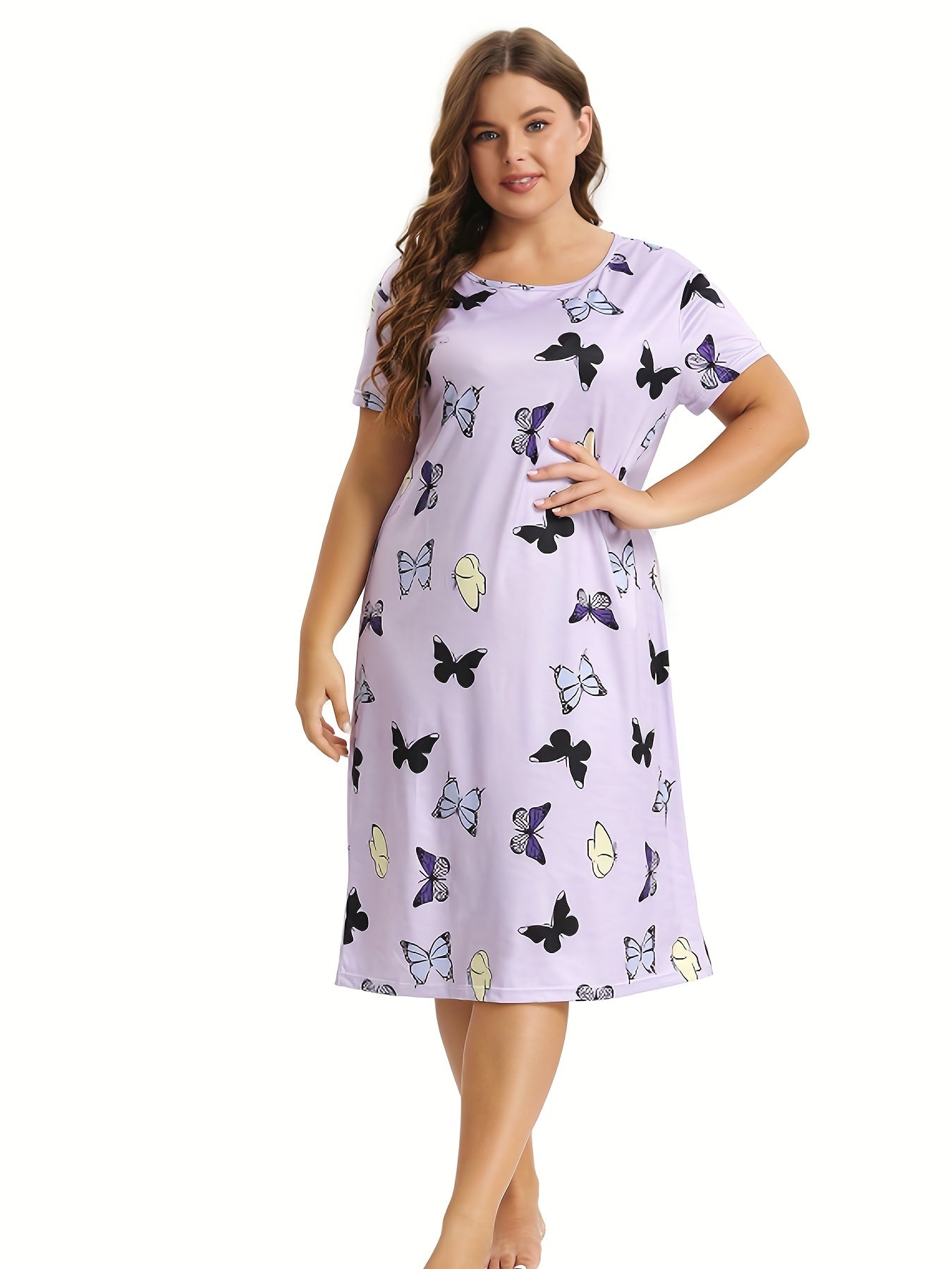 Butterfly Print Casual Nightdress