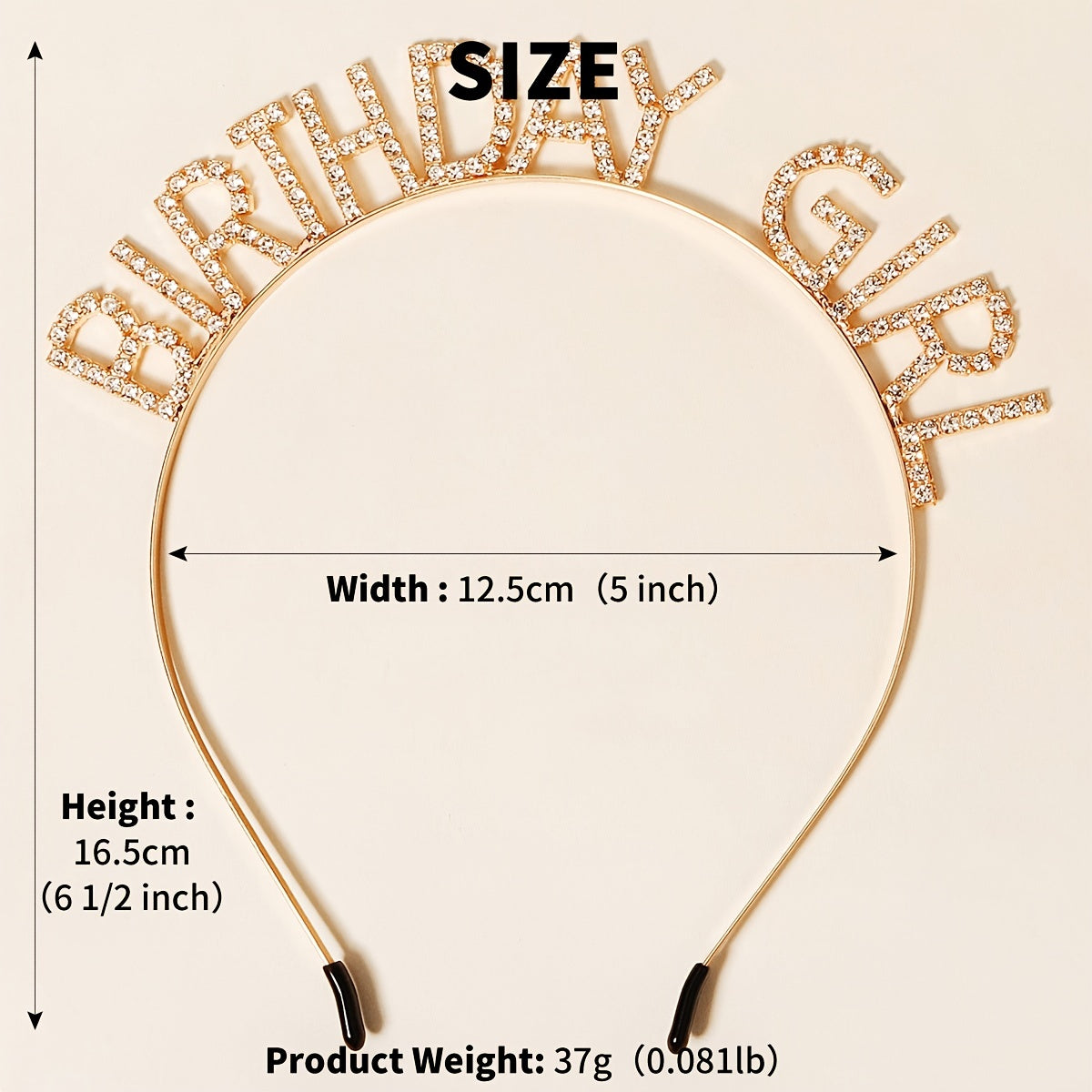 Golden Birthday Hairband For Girls