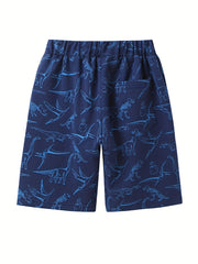 3pcs Dinosaur Boys Comfort Shorts Quick drying for Summer Outdoor