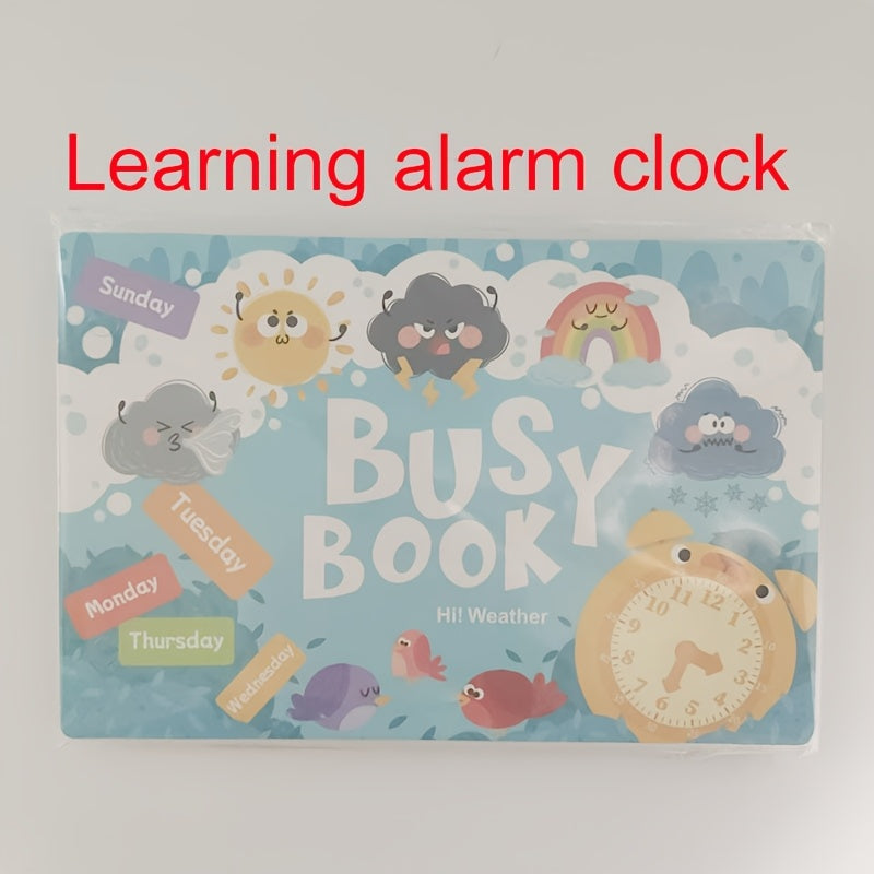 Colorful DIY Busy Book for Kids with Cartoon Animals & Numbers