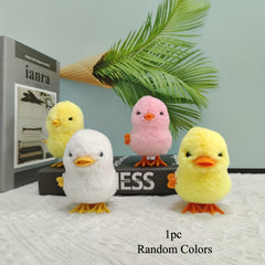 Interactive Jumping Chicken Duck Toy Plush Small Animal Play Birthday Gift