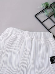Boys Textured Comfortable Creative Shorts for Summer