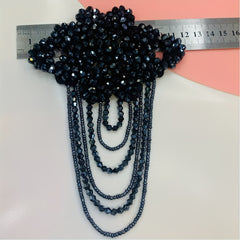 Men's Golden Bead Fringe Flower Costume Jewelry Accessory for Parties