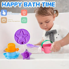 5pcs Baby Bath Toys Non Toxic for 1-3 Years Old Children Kids Gift