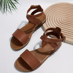 Women's Ankle Strap Sandals Open Toe Lightweight Slip On Shoes