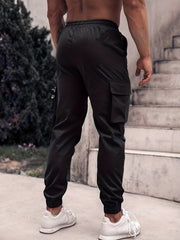 Men's Drawstring Cargo Joggers for Spring Summer