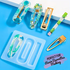 Acrylic Resin Hair Clips for Women Girls Crocodile Clips Set of 10