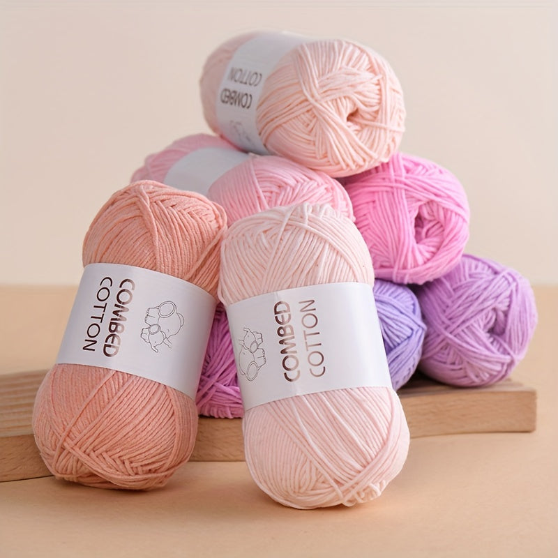 Soft Combed Cotton Wool Yarn for Crocheting & Knitting 40g