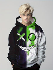 Funny Smiling 3D Print Boys Hoodie Spring Fall Kids Sweatshirt