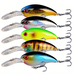 5pcs Crankbait Fishing Lures 3 94inch Big Wobblers Quick Dive Carp Fishing