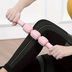 3 4 Wheels Yoga Massage Roller Fitness Training Massage Stick