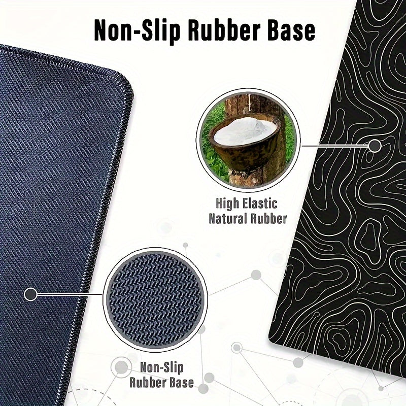 XL Gaming Mouse Pad Non Slip Rubber Base Stitched Edges - Home Office Gaming