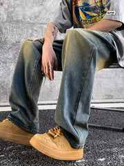 Men's Vintage Ripped Denim Jeans