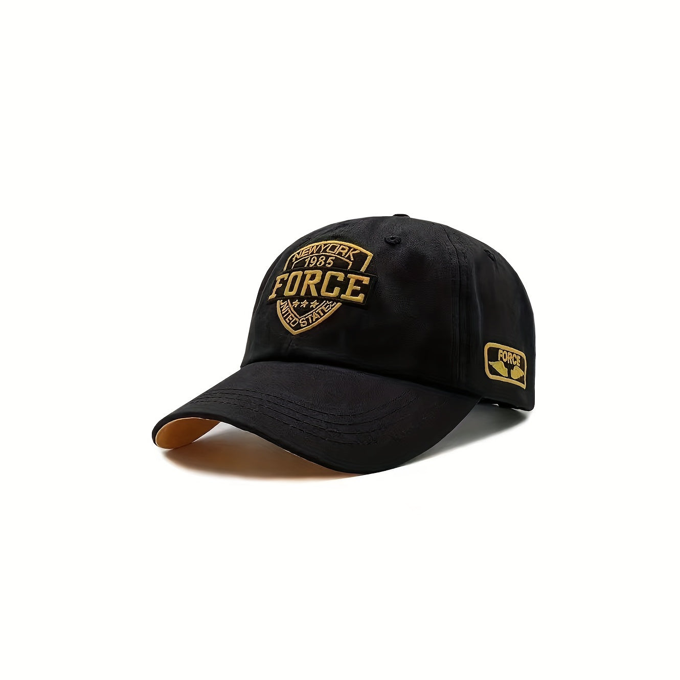 FORCE Embroidery Baseball Cap Solid Casual Dad Hats Cotton Lightweight Sunscreen