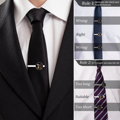 Personalized Memorial Tie Clips Set of 2 with Photo Logo
