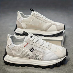 Men's Mesh Lace-up Walking Shoes Outdoor Sneakers