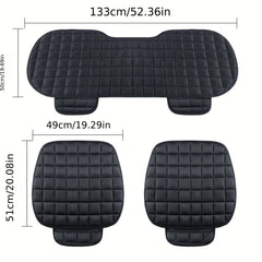 3pcs Car Seat Cushions for 2-5 Seat Cars, High Density Silk Cotton Filling