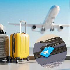 10pcs Stainless Steel Wire Keychain Children's Key Ring Travel Airplane Luggage