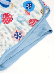 Girls Casual Splicing Cartoon Print 2pcs Swimsuit Set for Summer Sports