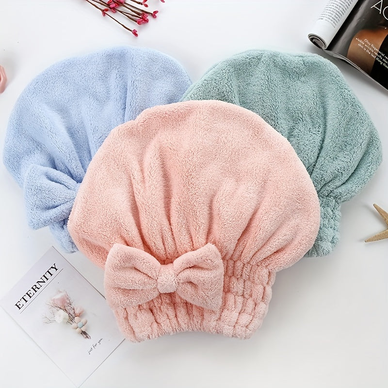 Coral Fleece Hair Drying Cap Absorbent Thickened Bath Cap