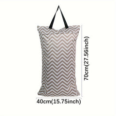 Reusable Hanging Wet Dry Cloth Diaper Pail Bag with Multiple Compartments