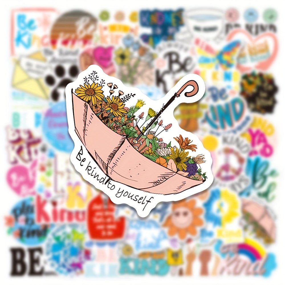 50pcs Psycholinguistic Writing Series Stickers Waterproof Decorative Stickers