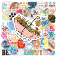 50pcs Psycholinguistic Writing Series Stickers Waterproof Decorative Stickers