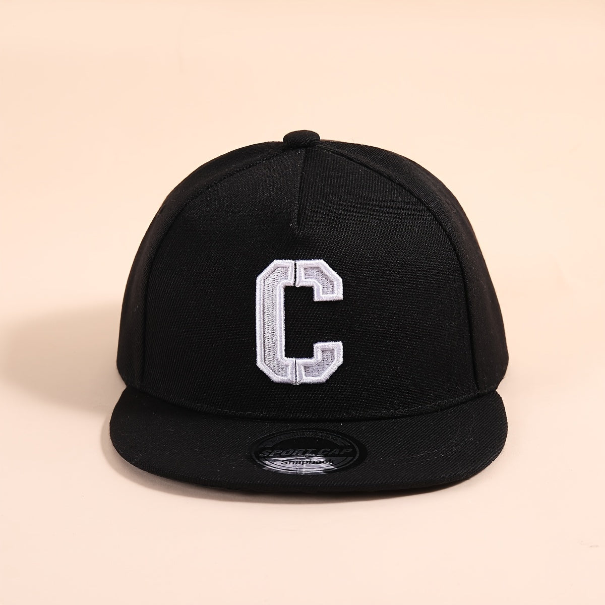 Kids Baseball Cap Alphabet C Patch Hat For Boys Girls