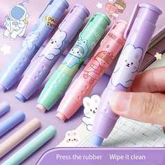 Retractable Pushable Eraser No Crumbs No Trace