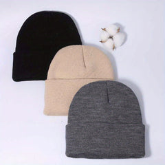 3pcs Women's Kids Winter Knitted Beanies