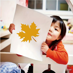 9pcs Leaf Paintings Wooden Templates