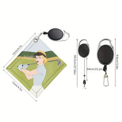 Portable Golf Club Towel Wipe Double-sided Microfiber Ball Towel Cleaning Tool