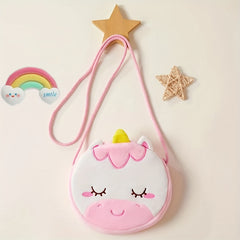 Girls Unicorn Plush Crossbody Bag for Kids